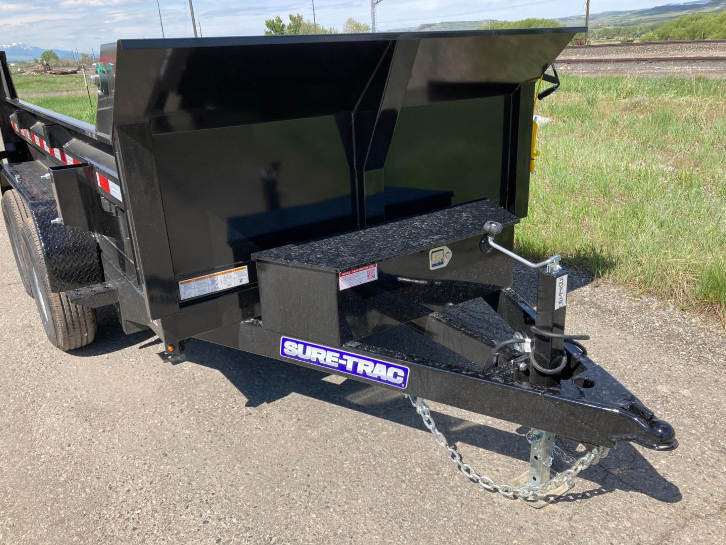 2025 Black SureTrac 6 x10 Lo Pro Dump Trailer , located at 310 West 1st Ave, Big Timber, MT, 59011, (406) 860-8510, 45.833511, -109.957809 - Photo#2