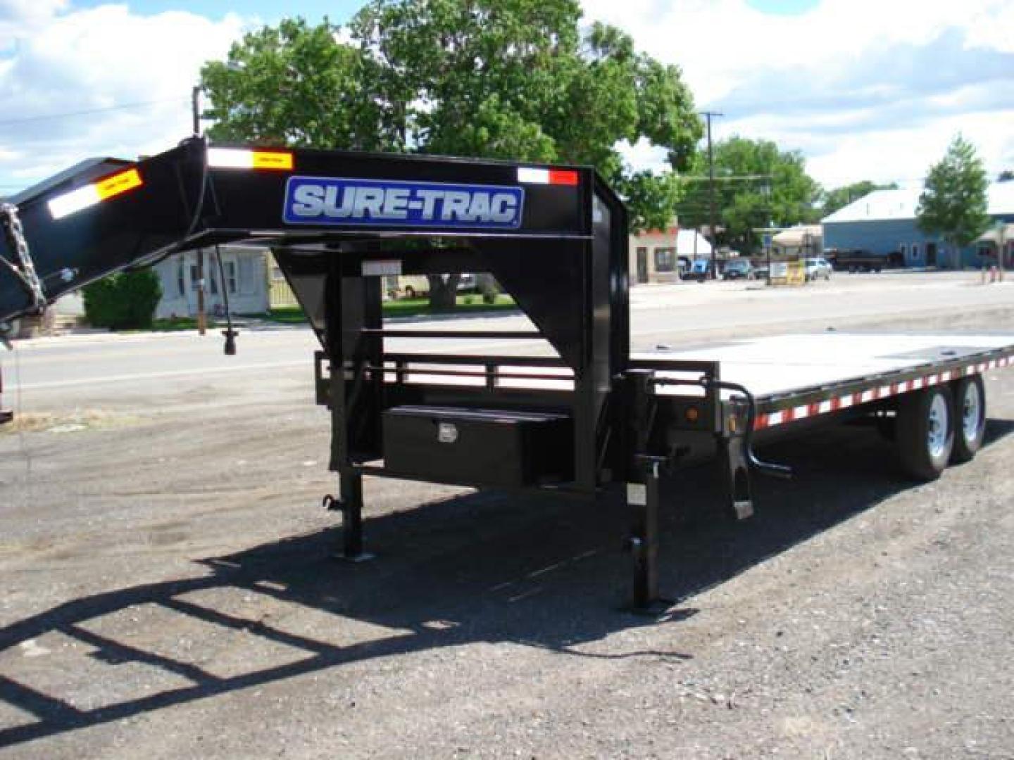 2020 Black SureTrac 81/2 x 24 GN Deckover Power Tilt , located at 310 West 1st Ave, Big Timber, MT, 59011, (406) 860-8510, 45.833511, -109.957809 - Photo#0