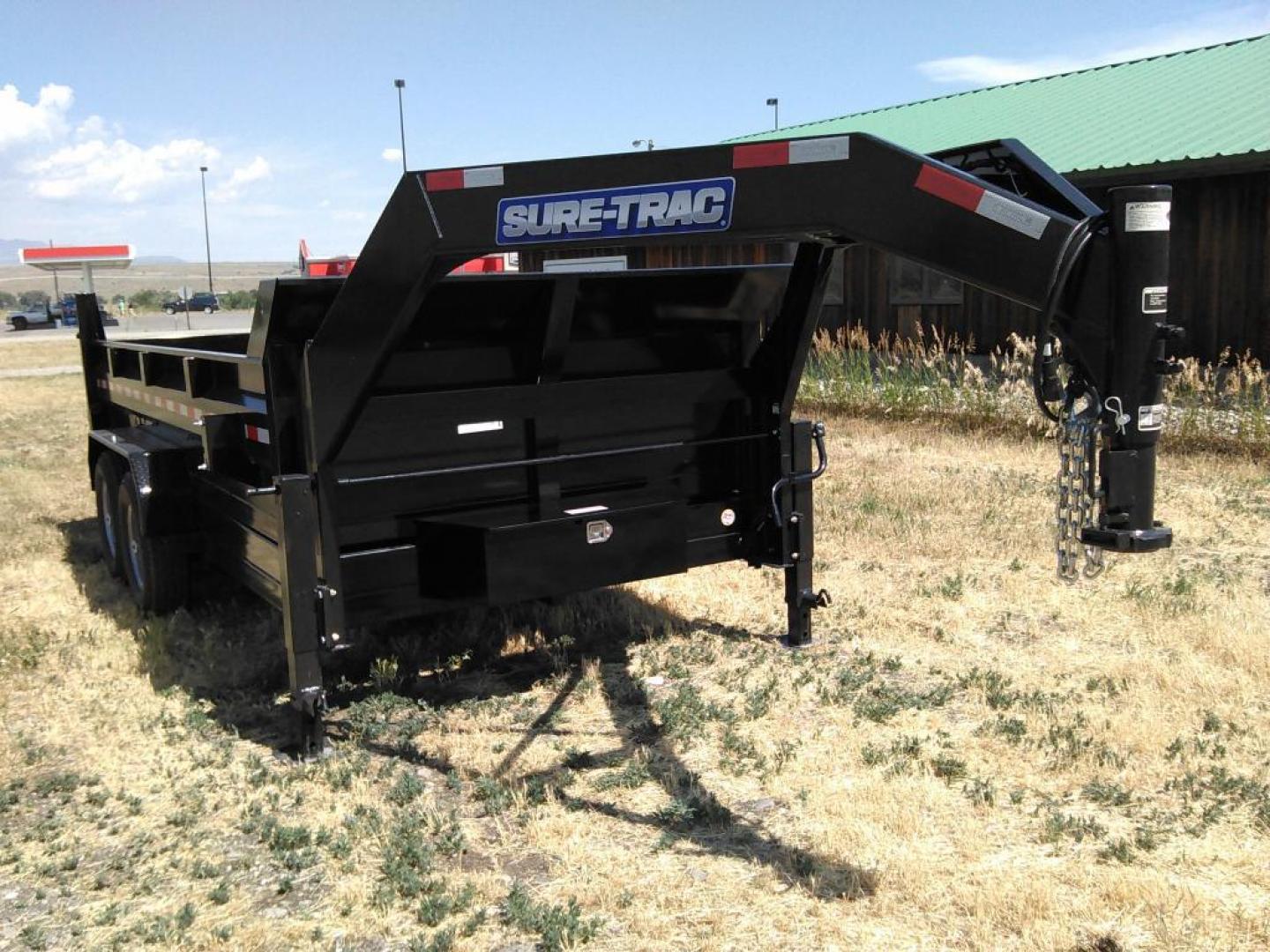 2025 Black SureTrac 7 x 14 GN LoPro Dump , located at 310 West 1st Ave, Big Timber, MT, 59011, (406) 860-8510, 45.833511, -109.957809 - Photo#2