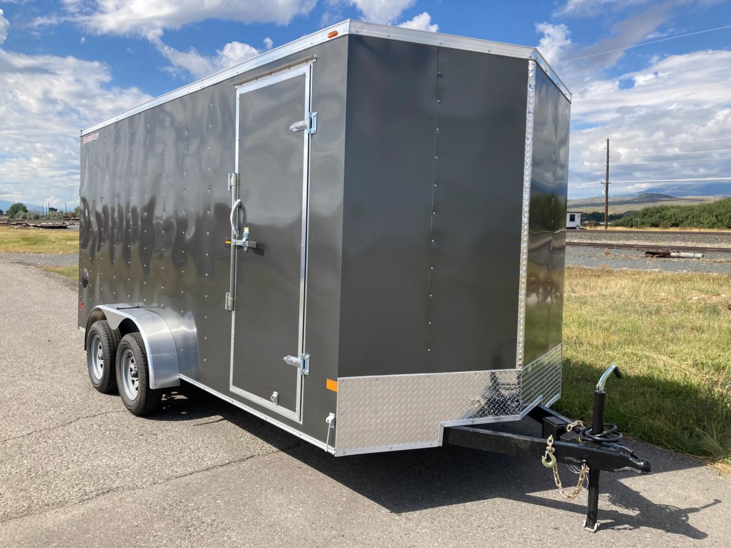 2025 Wells Cargo , located at 310 West 1st Ave, Big Timber, MT, 59011, (406) 860-8510, 45.833511, -109.957809 - New Wells Cargo FastTrac Deluxe 7 x 16 Enclosed Cargo, 7K gvw, v-nose, tube frame construction, 16" on center crossmembers and sidewall uprights, (2) 3.5k axles with ez lube hubs and electric brakes, spring suspension, one piece aluminum roof, 32" side door with bar lock, all lights LED, flow thru - Photo#6